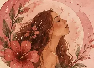 Aquarela botânica da sua fase